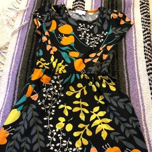 Girls LulaRoe floral Adeline dress